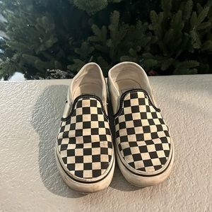 Vans Checkered Black and White Slip-On’s Size 6